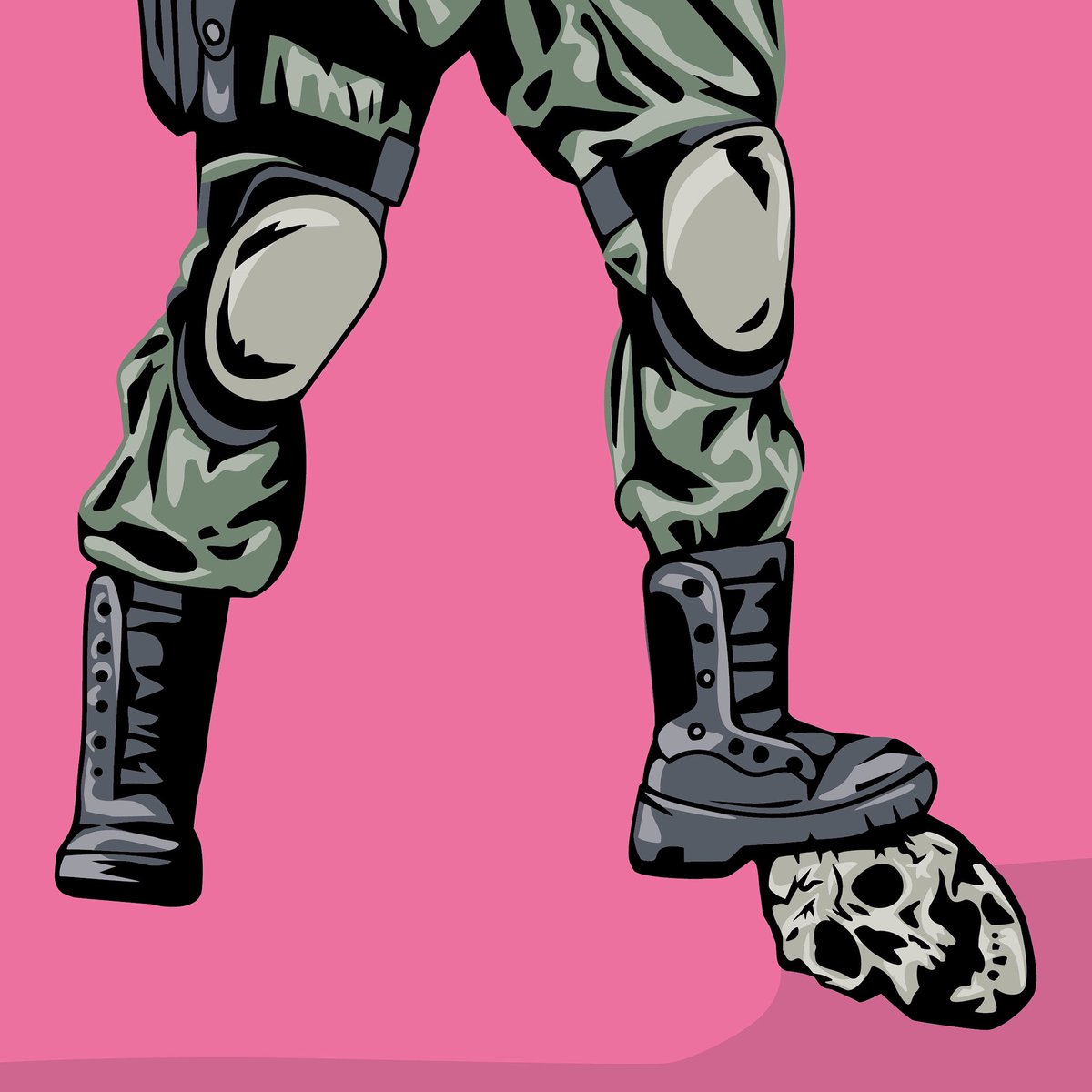 “If you want a picture of the future, imagine a boot stamping on a human face— forever.” - Orwell (digital illustration)