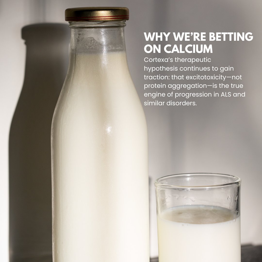 CortexaTx's tweet photo. Why We’re Betting on Calcium 🥛
We believe calcium dysregulation—not protein clumps—is the true engine of ALS progression.

🧠 Our approach targets the downstream chaos: calcium overload, mitochondrial failure, and energy collapse.

Take a deeper dive: https://t.co/gpui0zYJkd https://t.co/Kb4WAnVjMR
