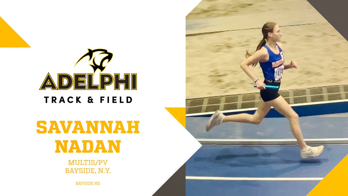 AdelphiXCTrack's tweet image. We are excited to welcome Savannah Nadan for next year! She comes to us from Bayside HS, Queens, NY.
Savannah is a multi athlete (PV, Hurdles, long sprints), & will major in Nursing.
Welcome, Savannah! #FuturePanther #PantherFamily