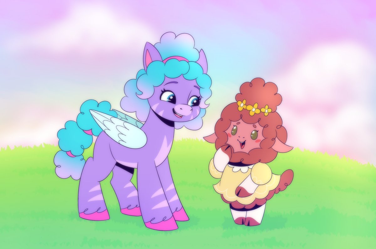 I felt like drawing Meadow with Lolly the Lamb from <a href="/StrawbunFriends/">Strawbunny & Friends 🌈☀️ INDIEGOGO NOW LIVE!</a> because they both have a bun type of hairstyle 🐑
Strawbunny and Friends has an Indiegogo going on right now so be sure to check it out!