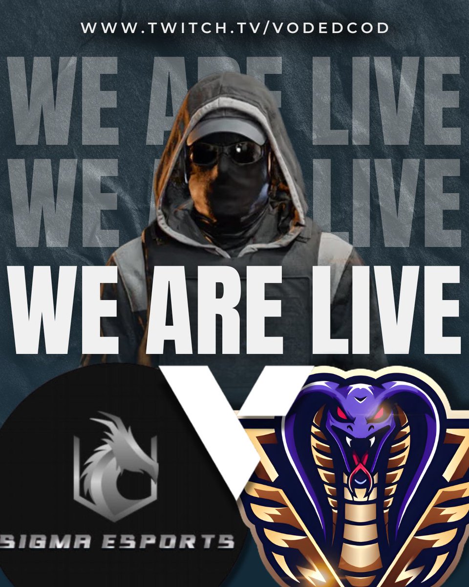 VODED (@vodedcod) on Twitter photo 🚨We are back in action today🚨
Taking the VODED stage today we have <a href="/sigma_esports/">Sigma esports</a> vs <a href="/_viciousgm/">Vicious Gaming</a>🔥
Watch it here ➡️twitch.tv/vodedcod
Live from 6:45pm 🚨 🚨We are back in action today🚨
Taking the VODED stage today we have <a href="/sigma_esports/">Sigma esports</a> vs <a href="/_viciousgm/">Vicious Gaming</a>🔥
Watch it here ➡️twitch.tv/vodedcod
Live from 6:45pm 🚨