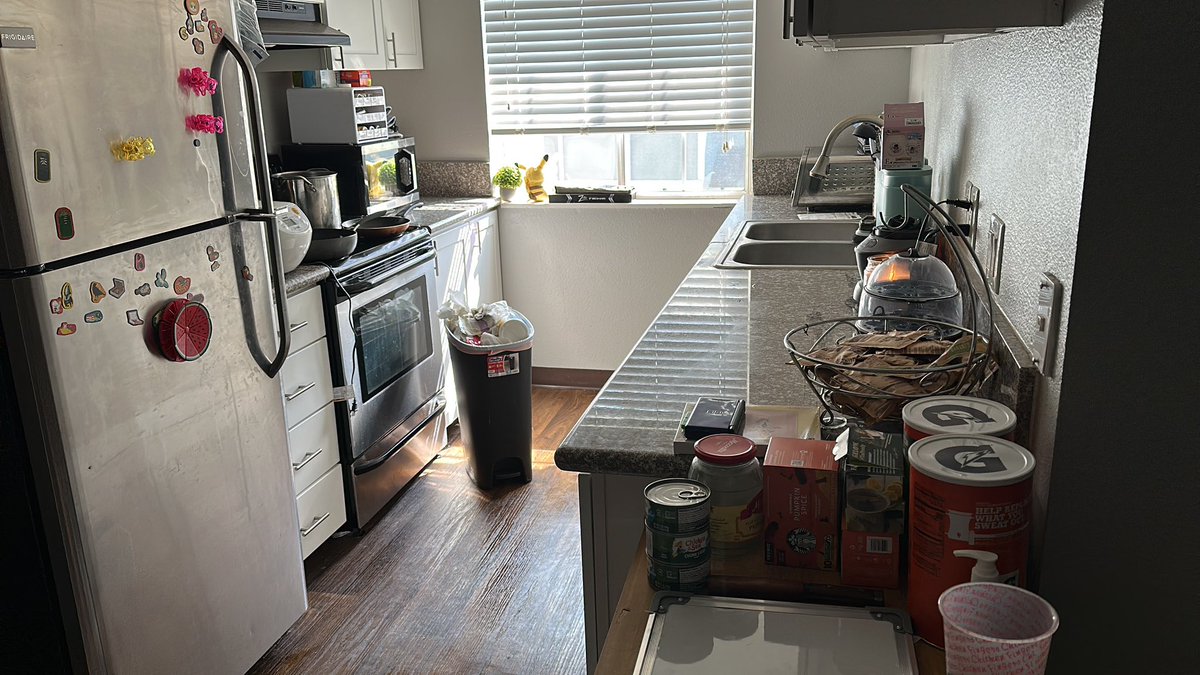 TSpiffyT's tweet photo. Over the past month I’ve been slowly cleaning different parts of the apartment as our lease is almost up. I finished the kitchen and super happy with how it looks! https://t.co/8UYYKqbpnC
