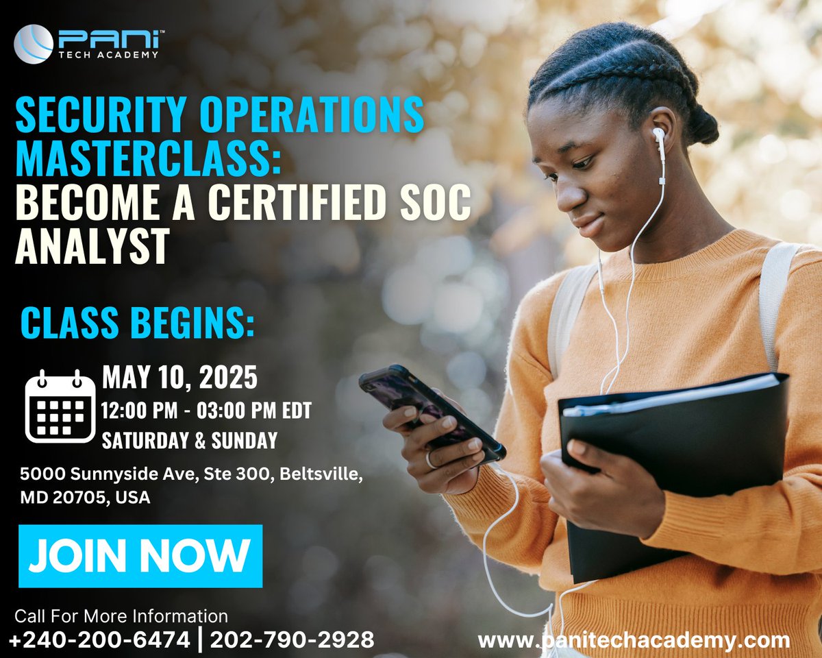 PanitechAcademy's tweet image. Become a Skilled SOC Analyst.

Enroll Now to Develop Critical Security Skills: panitechacademy.com/home/course/co…

#SOCAnalystTraining #CybersecuritySkills #ThreatDetection #IncidentResponse #SecurityOperations #BlueTeam #InfoSec #CybersecurityCareer #DigitalSecurity #ITSecurity