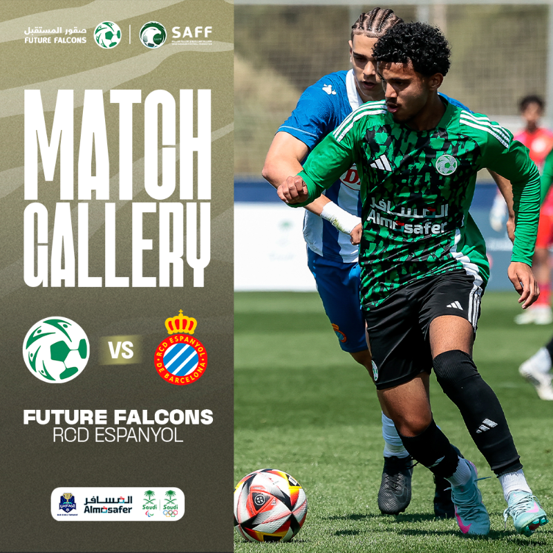 SSDFT_EN's tweet photo. 📸 𝐌𝐀𝐓𝐂𝐇 𝐆𝐀𝐋𝐋𝐄𝐑𝐘 | Future Falcons 🆚  @rcdespanyol_en 

#SaudiFutureFalcons 🇸🇦⚽ | @alabtalcup_ar