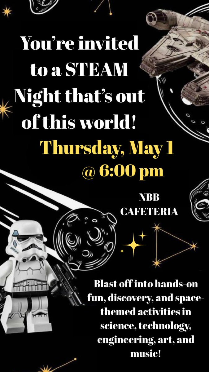 NBB_Elementary's tweet image. Please join us for this fun-filled STEAM event. @mdcps @mdcpssouth @suptdotres #yourbestchoicemdcps #wineveryday #yourbestchoicenbb #bgreat #makeadifference #beegreat