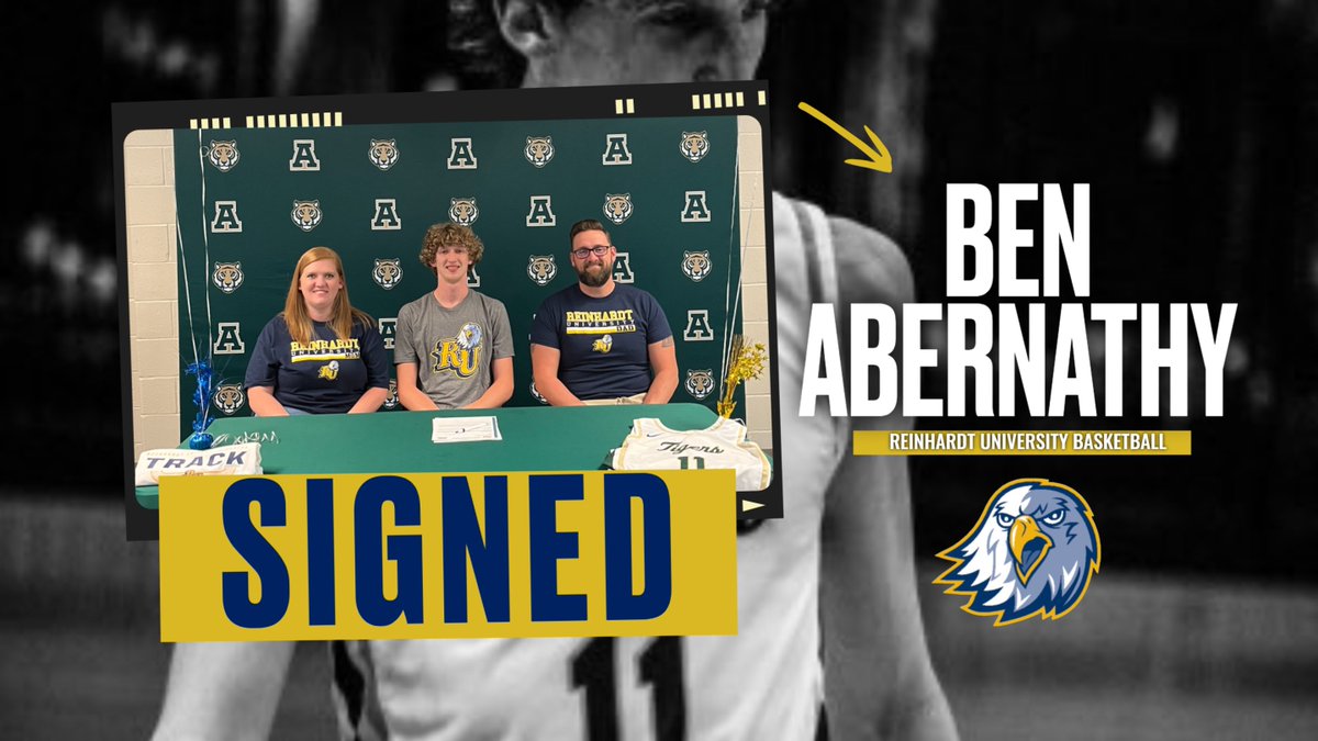 Ben Abernathy signed to play basketball at Reinhardt University!!