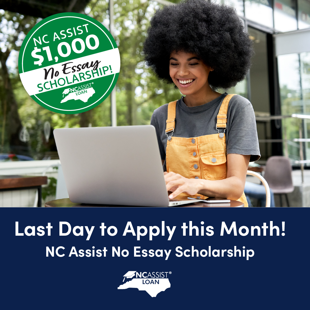 Today is the last chance to apply for the NC Assist No Essay Scholarship this month! bit.ly/4dUsO6U

#NCAssist #PayforCollege #NoEssayScholarship #Scholarships