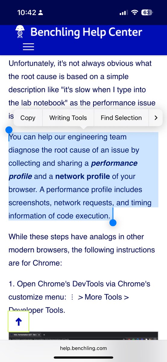 asking users to profile slow user experiences is a failure in web observability that we've normalized.

below is Benchling, a $6B company with ~250 engineers. and they're not alone