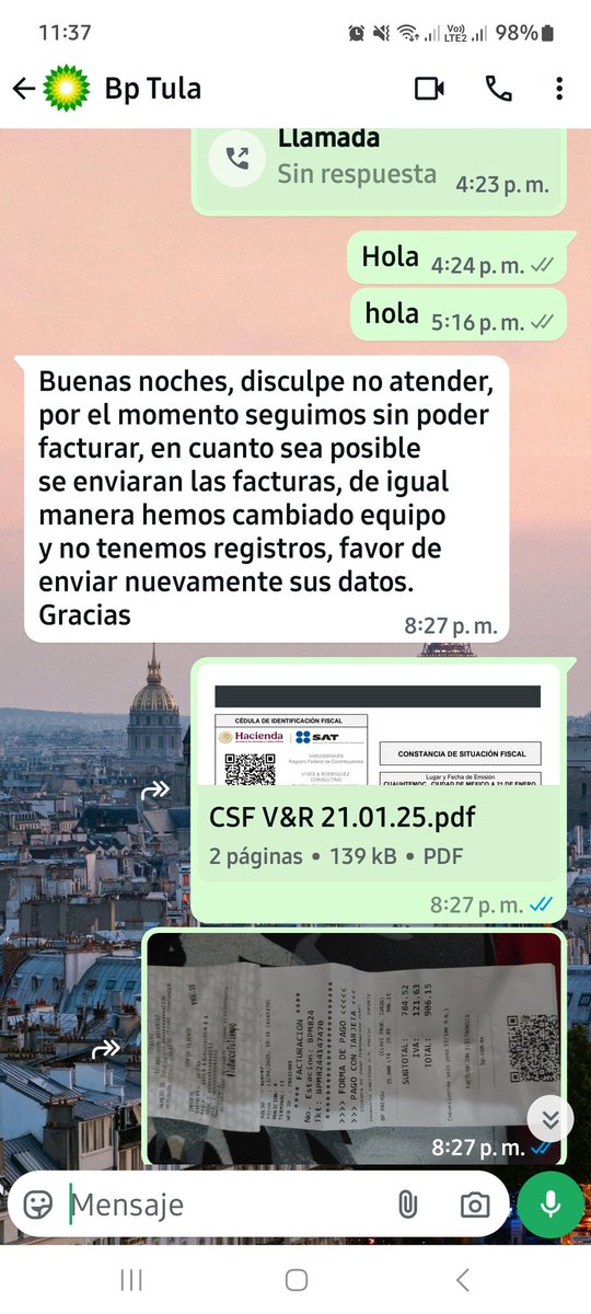cesarinom2503's tweet photo. @bp_MEX @Profeco @Profeco  como se puede hacer que cierren una estación por no cumplir con la emisión de facturas? https://t.co/T7M1UoXK0E