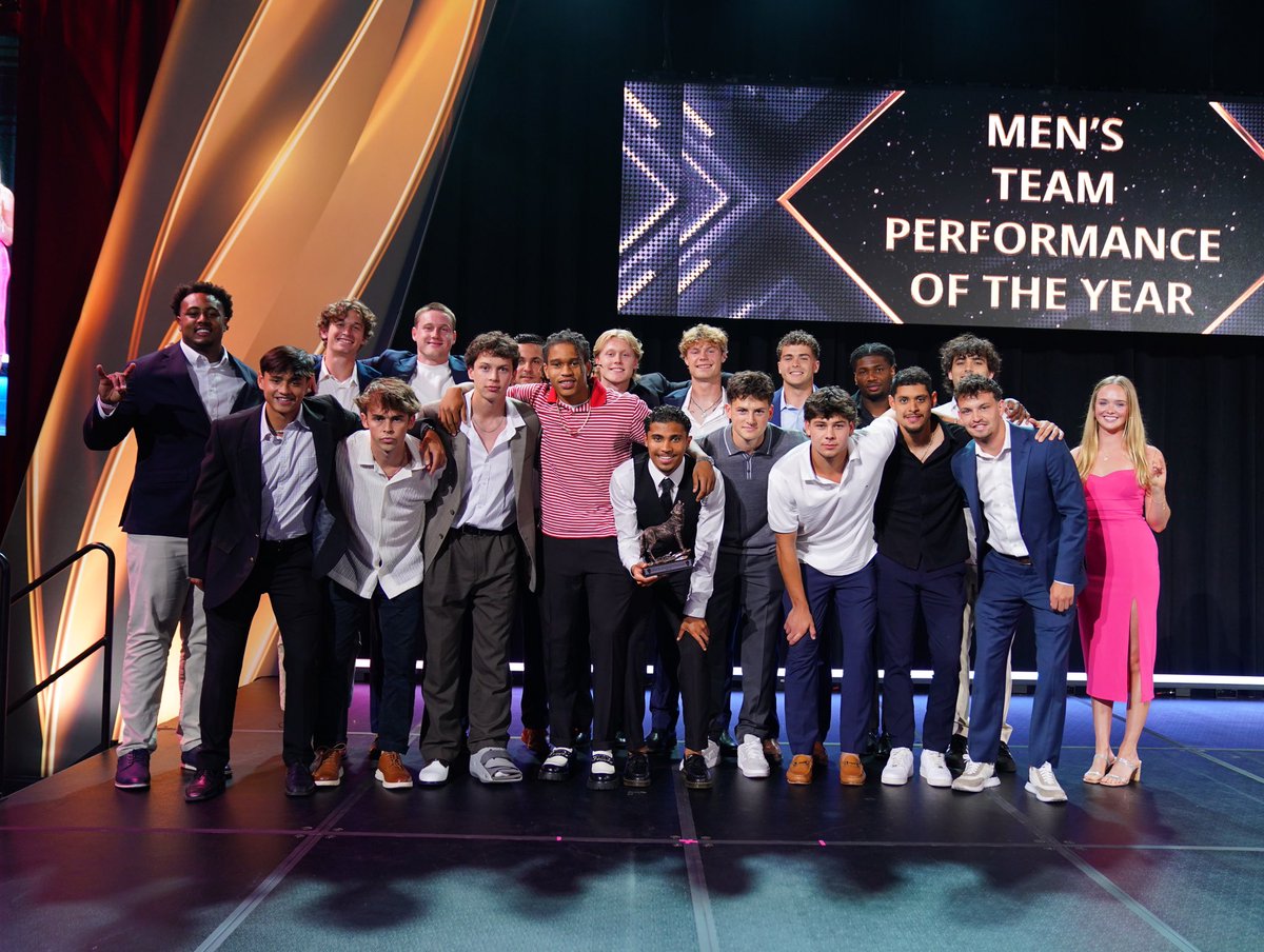 Thrilled to earn the Men’s Team Performance of the Year award last week at the Wolfies!

Our team earned the award for our 2-0 win over (4) Georgetown on the road to advance to the NCAA Sweet 16 for the first time in 30 years!

#GoPack || #90MinuteParty