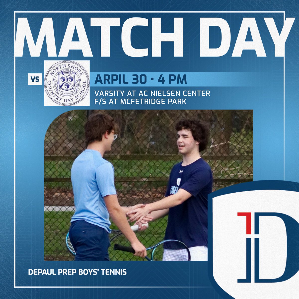 MATCH DAY!!! The Rams take on North Shore Country Day today at 4 🙌