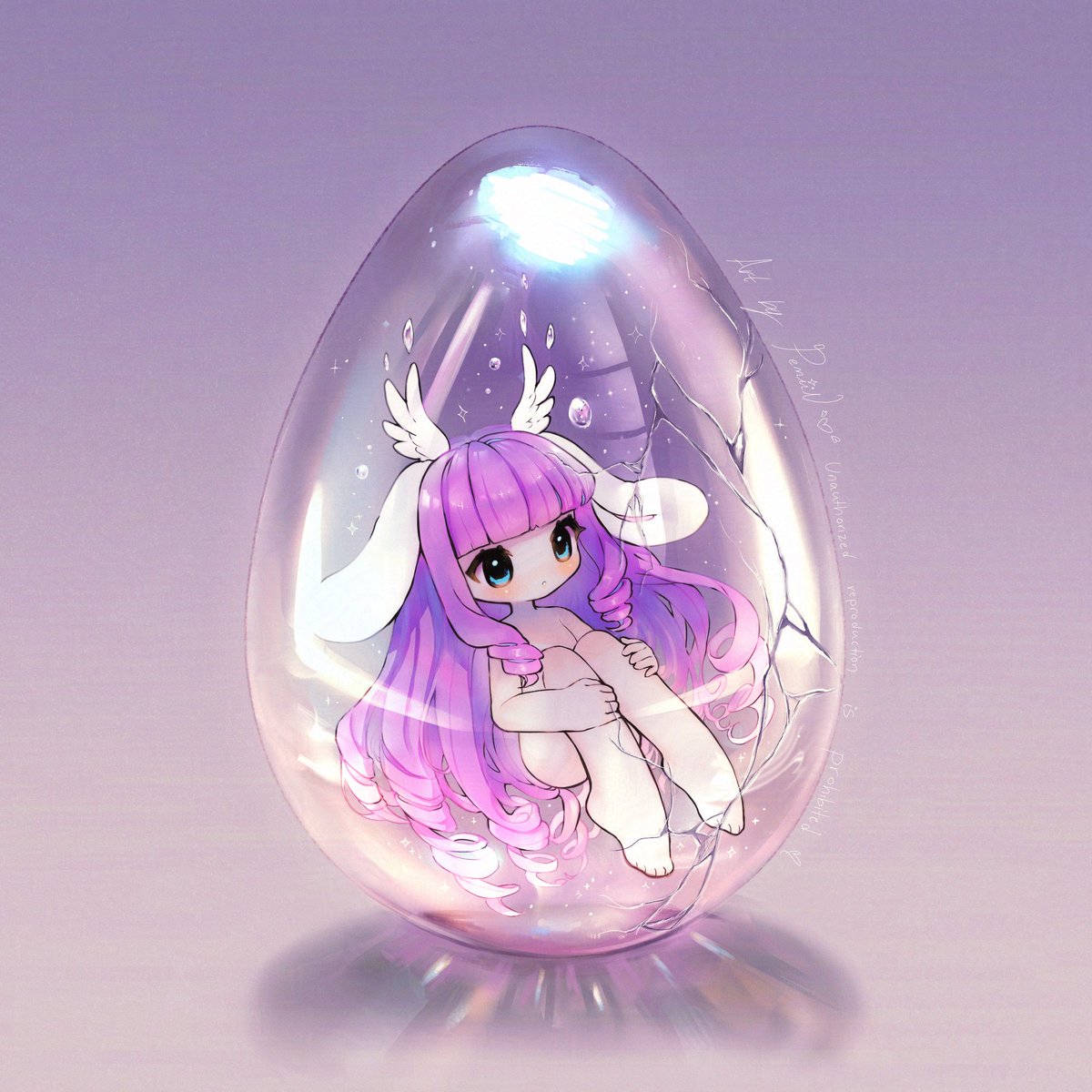 Pemiin's tweet photo. Glass Egg 🥚*:･ﾟ☆

guyss I joined the April Month Vgen challenge! 🥹 https://t.co/HCgRy3R7v9