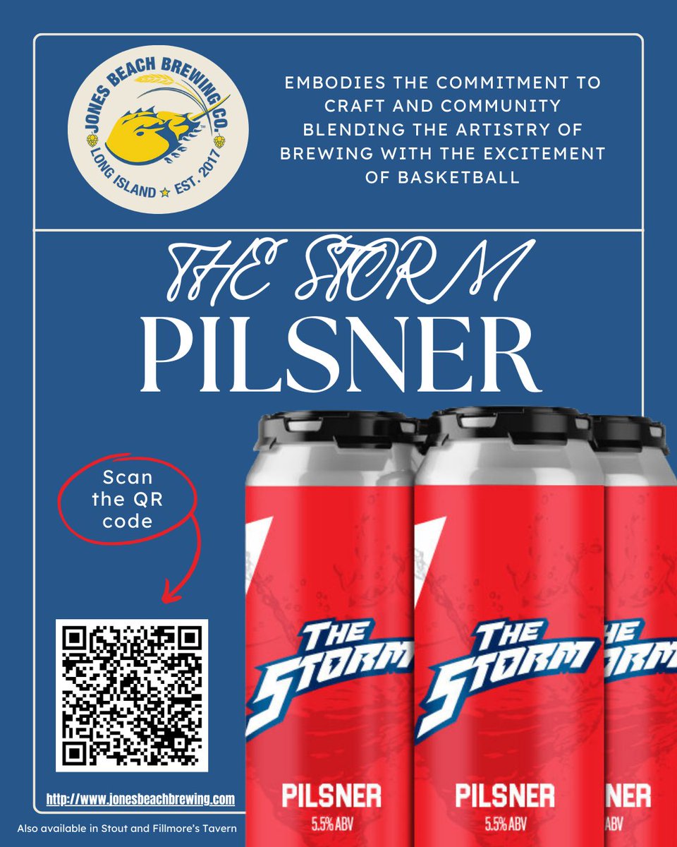 Storm Marketing (@stormmarketing4) on Twitter photo Our exclusive Storm-branded beer cans — crafted in partnership with <a href="/JonesBeachBrew/">Jones Beach Brewing ™</a> — are still available online! 🍺
Each purchase helps fund Storm Marketing’s NIL efforts, empowering St. John’s athletes to grow their brands and succeed beyond the court.
You can also grab a Our exclusive Storm-branded beer cans — crafted in partnership with <a href="/JonesBeachBrew/">Jones Beach Brewing ™</a> — are still available online! 🍺
Each purchase helps fund Storm Marketing’s NIL efforts, empowering St. John’s athletes to grow their brands and succeed beyond the court.
You can also grab a