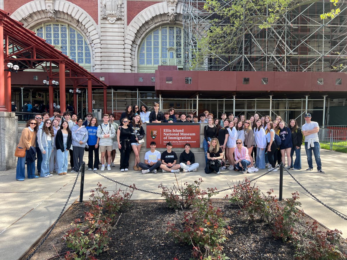 Some history, some sun, and lots of smiles. WHS world language students and teachers enjoyed the day at Ellis Island to complement their immigration unit at school.