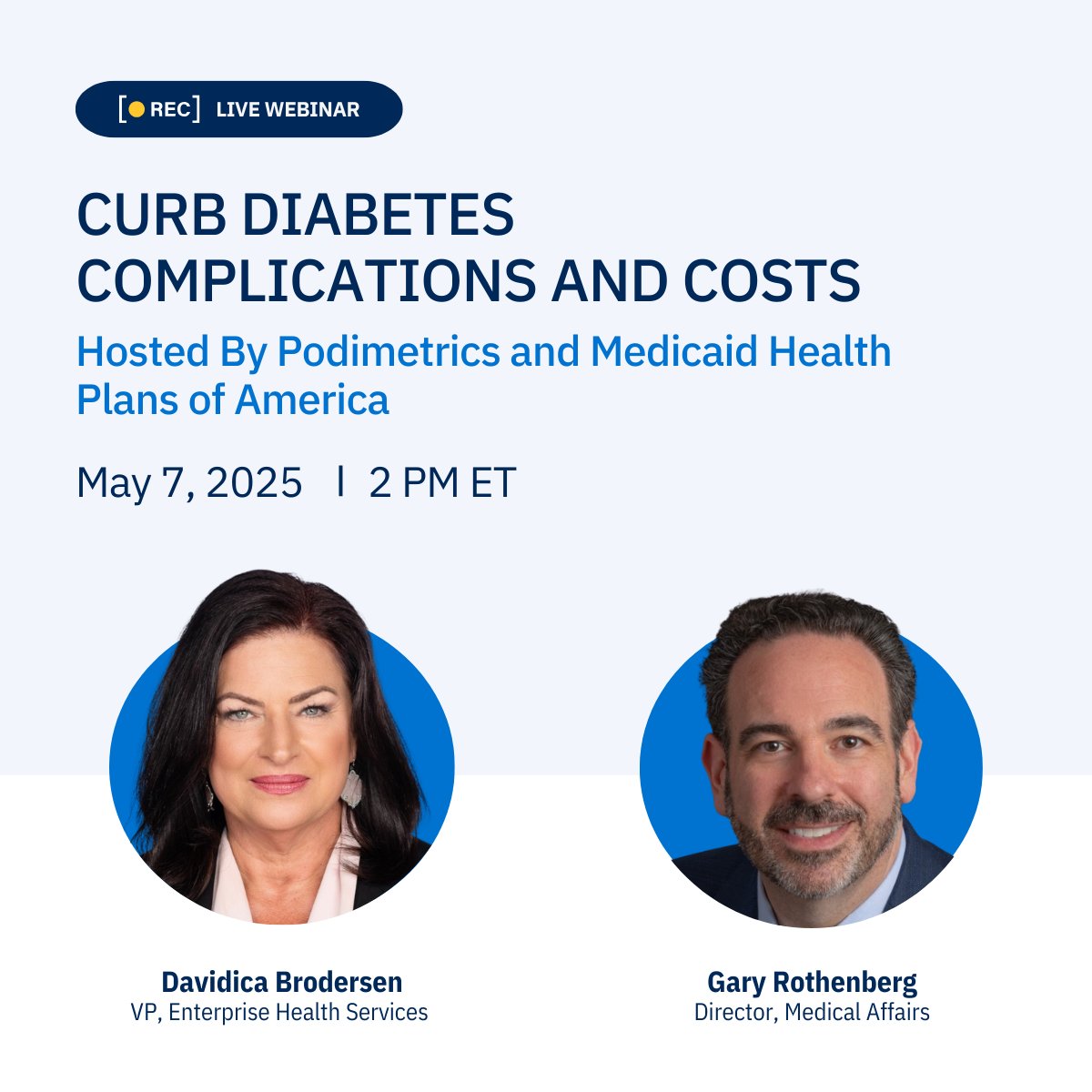 Just one week to go! Join Podimetrics and Medicaid Health Plans of America (MHPA) on May 7 at 2 PM ET for a live webinar on how early detection can help lower costs and improve outcomes

Secure your spot today: lnkd.in/geZyh5MX

#DiabetesCare #HealthEquity