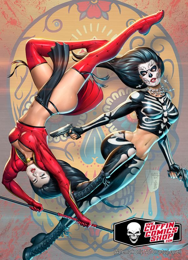 thecoffincomics's tweet photo. 🚨 Five Days Left on the La Muerta Nemesis #1 Pop-Up Shop!
Check out this La Muerta vs. Shi metallicard - it's a pop-up shop exclusive!
🕛 Closes Monday, May 5 11AM AZ — then it’s gone for good.
Check It Out: https://t.co/TqvL0Byvqd
#LaMuerta #CoffinComics #CoffinLaunch https://t.co/PxE8brnCBm