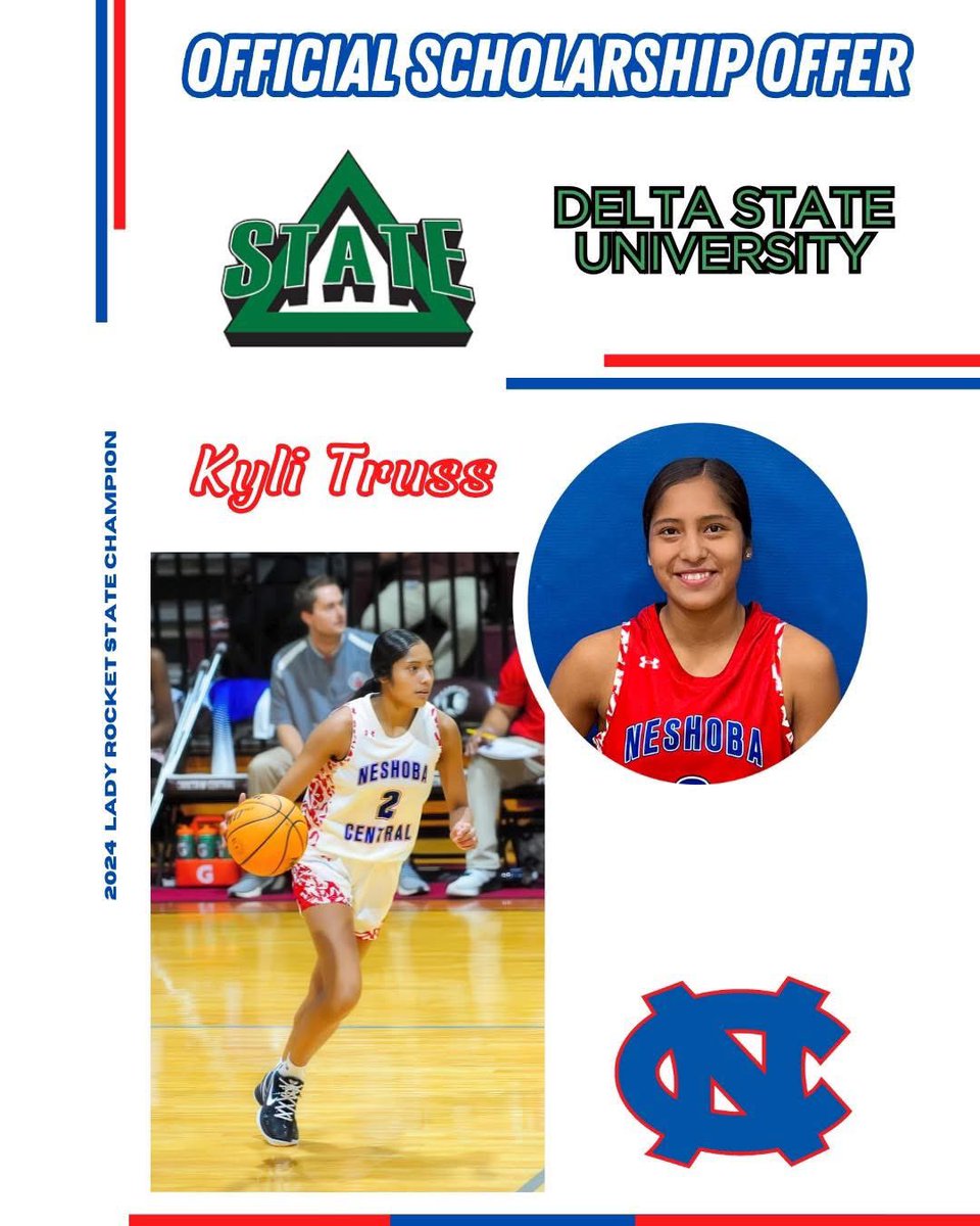 I want to give a huge thanks to Coach Stewart-Lange, <a href="/Coach_Church/">Julie Church</a> , and <a href="/DeltaStateWBB/">Lady Statesmen Basketball</a> for the scholarship offer! I am extremely grateful for the interest and belief that you all have in me! <a href="/ALSoSTARZ_EYCL/">Southern Starz_EYCL</a> <a href="/rocket_hoops/">NCLadyRocketHoops</a>