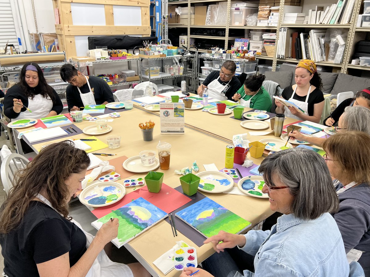esmoaorg's tweet photo. Thanks to everyone who joined our Spring Landscape Acrylic Painting Workshop! 🎨 Huge shout-out to Mimi Doyo for leading a fantastic session. Stay tuned for more hands-on art at https://t.co/PQhjVYHlf4 &amp; follow @esmoa! 🌸 

#ESMoA #ArtForEveryone #MimiDoyo https://t.co/Asf36wWb6e