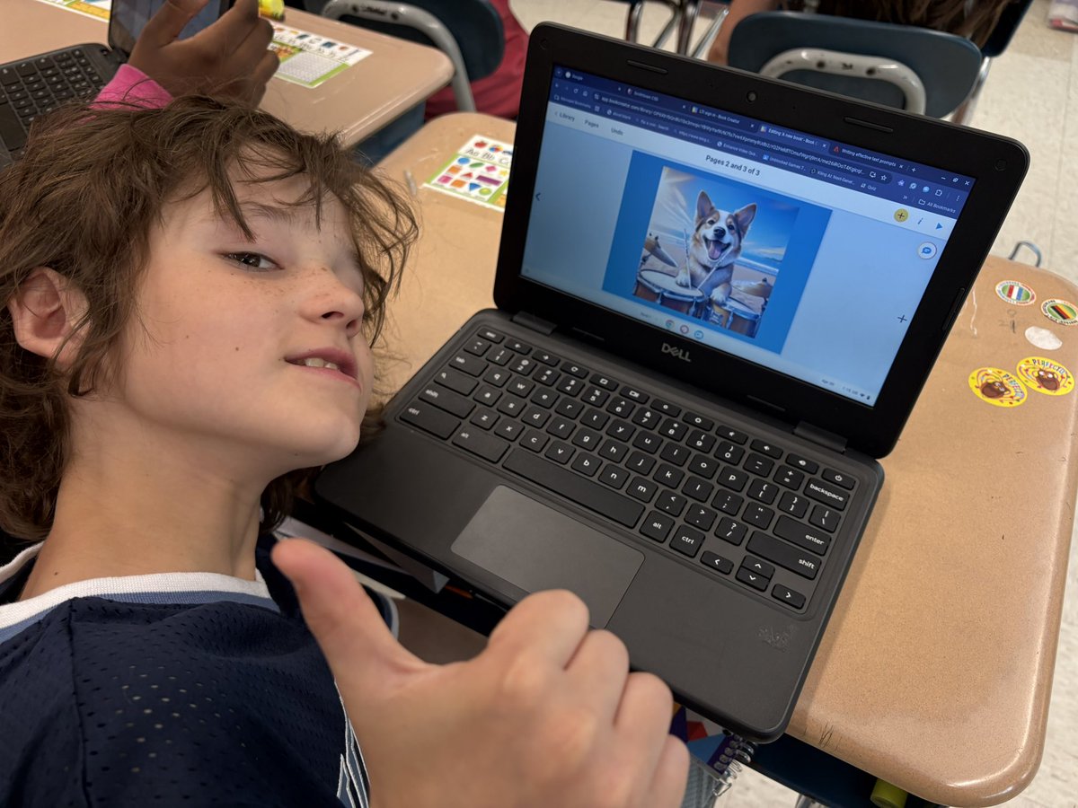 Michelle Manning (@manningtechtalk) on Twitter photo Mrs. Crespo & Mr. Costigliola’s 5th gr working on “Teacher For a Day” books in <a href="/BookCreatorApp/">Book Creator Team</a>!! They were making books to use as presentations to teach the class something. They loved the embedded Adobe AI Image Generator! Adding stickers for movement was also a hit! <a href="/SCSD_MTP/">Mt. Pleasant ES</a> Mrs. Crespo & Mr. Costigliola’s 5th gr working on “Teacher For a Day” books in <a href="/BookCreatorApp/">Book Creator Team</a>!! They were making books to use as presentations to teach the class something. They loved the embedded Adobe AI Image Generator! Adding stickers for movement was also a hit! <a href="/SCSD_MTP/">Mt. Pleasant ES</a>