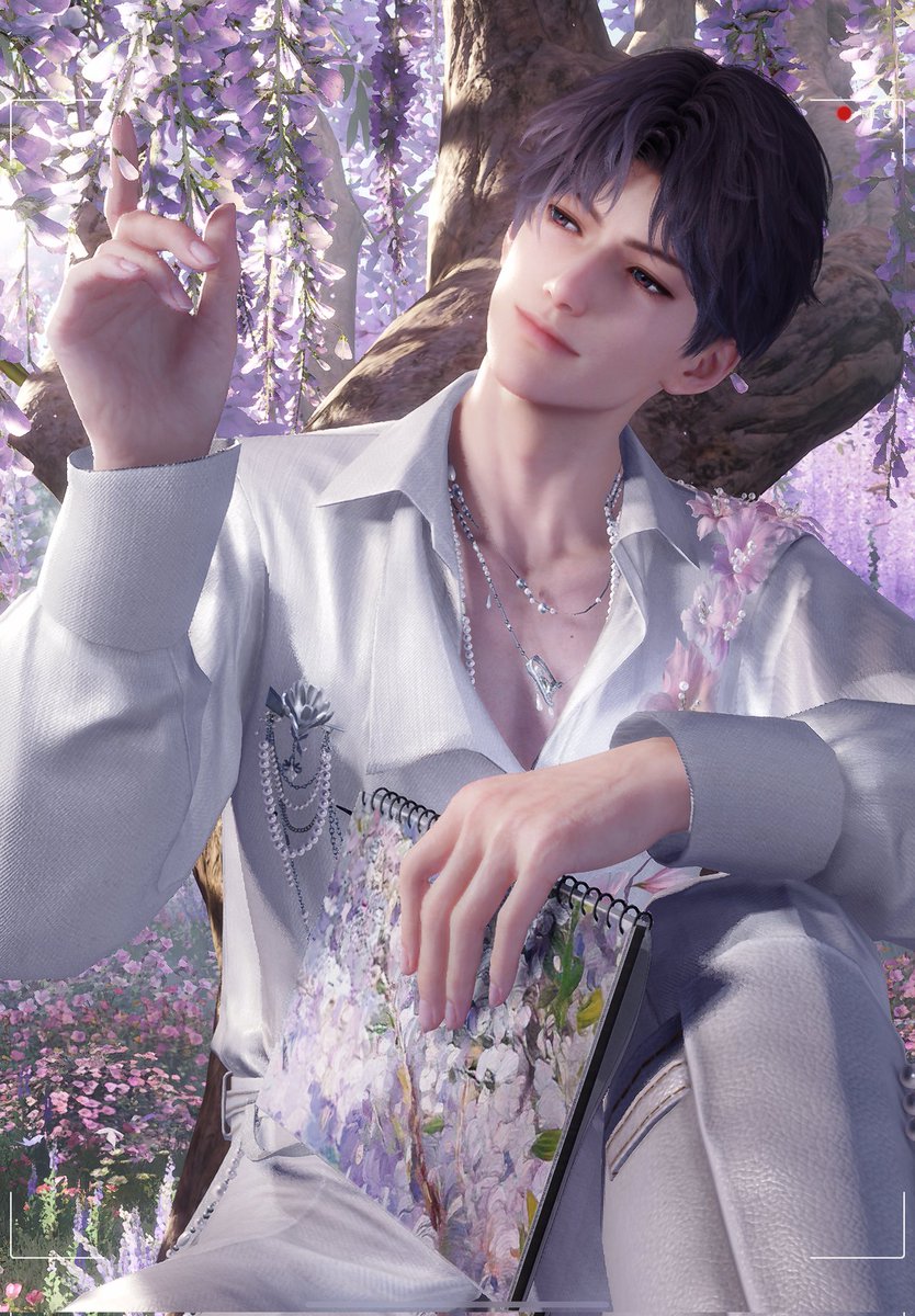 #戀與深空 #恋与深空 #恋と深空 #祁煜 
紫藤花與魚