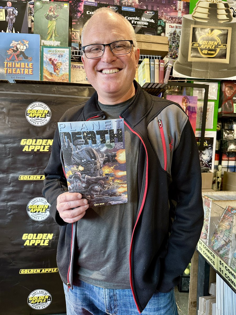 dinesh_s's tweet image. JOHN WICK and PLANET DEATH writer, Derek Kolstad, is signing for the next hour at @GAppleComics!