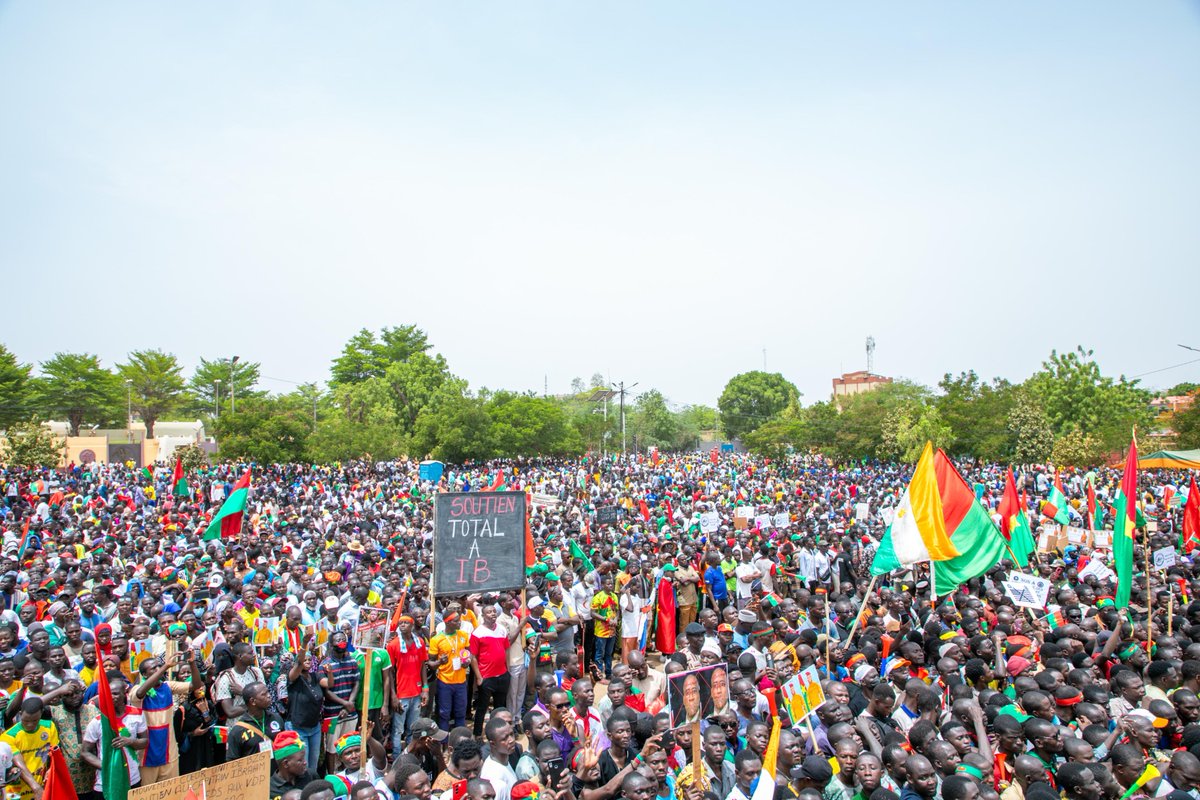 J’exprime ma gratitude à l’ensemble des patriotes et des panafricanistes épris de paix et de liberté, fortement mobilisés ce mercredi 30 avril 2025 à travers le monde pour soutenir notre engagement et notre vision pour un Burkina Faso nouveau et une nouvelle Afrique, débarrassés