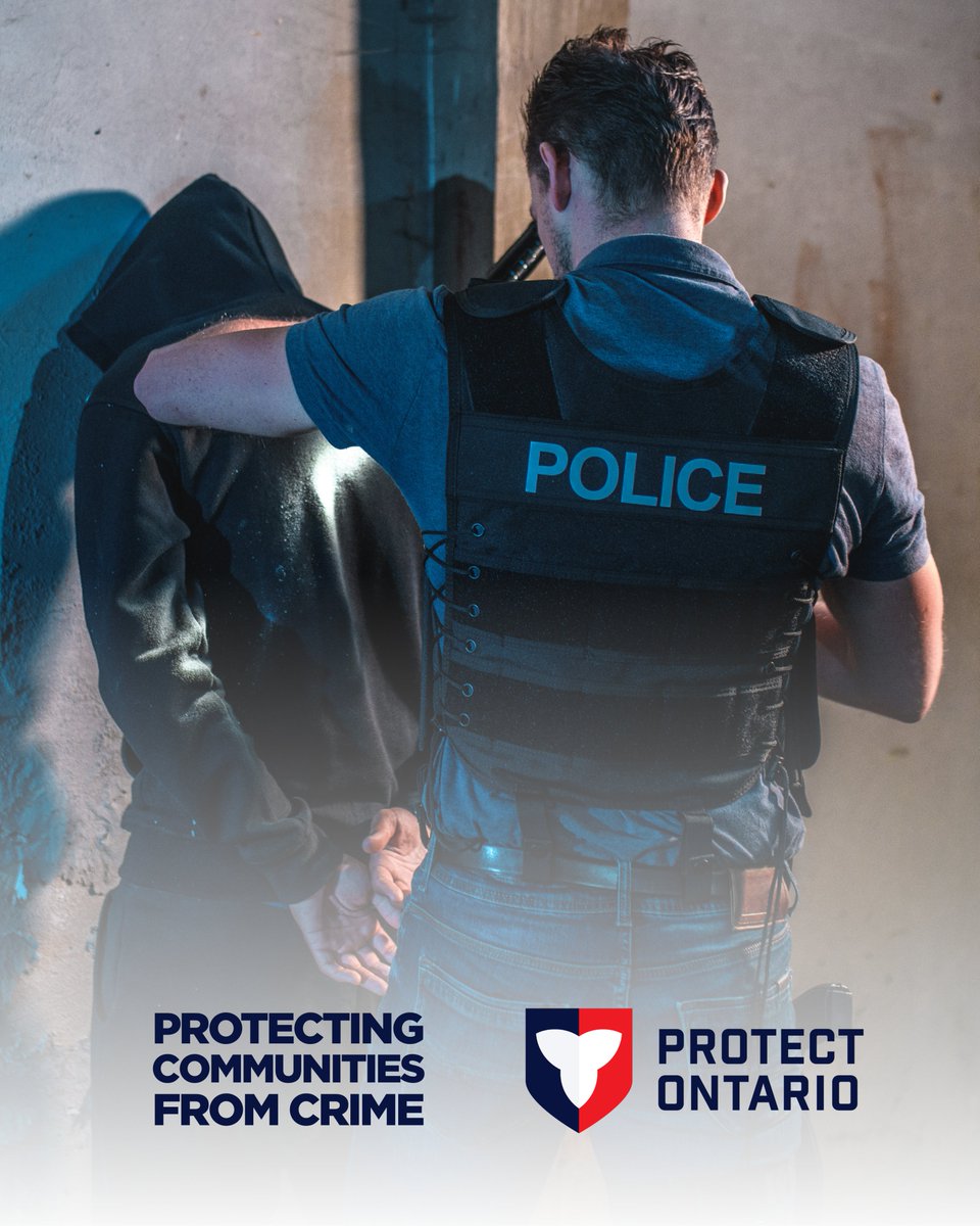 Cracking down on offenders by strengthening our bail system.

Today our government announced new measures to #ProtectOntario:

☑️ Improved collection of forfeited bail monies
☑️ Permanent Intensive Serious Violent Crime Bail Teams
☑️ New user fee system for GPS ankle monitoring