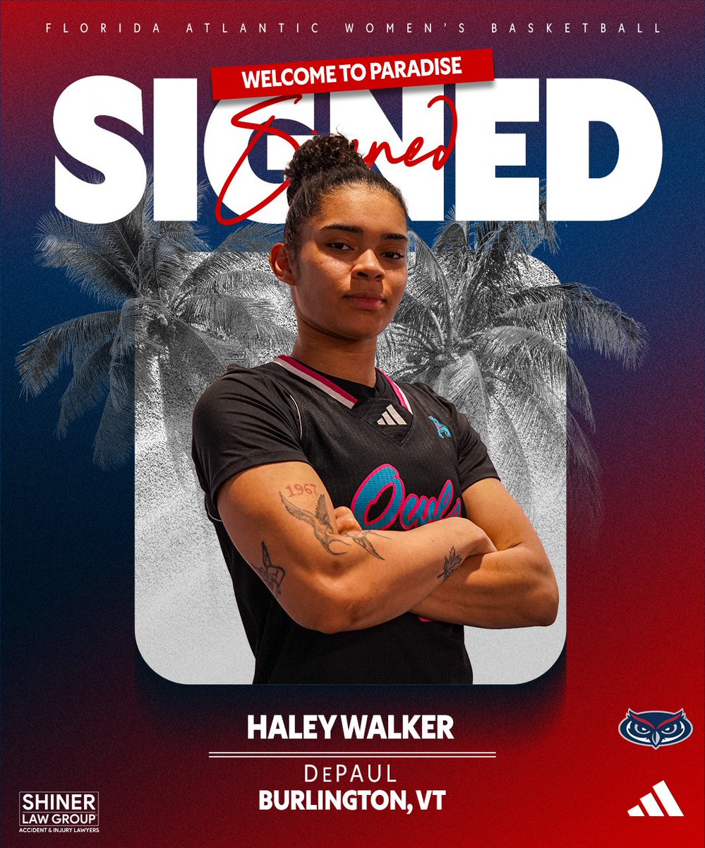 Florida Atlantic Women’s Basketball (@fauwbb_hoops) on Twitter photo 𝐖𝐞𝐥𝐜𝐨𝐦𝐞 𝐭𝐨 𝐏𝐚𝐫𝐚𝐝𝐢𝐬𝐞, 𝐇𝐚𝐥𝐞𝐲!
✍️ » <a href="/haleywalkr/">Haley Walker</a>
🏀 » Guard
📍 » Burlington, Vt.
📚 » DePaul
📰 bit.ly/3GxpqTv
#WIP🏝️ 𝐖𝐞𝐥𝐜𝐨𝐦𝐞 𝐭𝐨 𝐏𝐚𝐫𝐚𝐝𝐢𝐬𝐞, 𝐇𝐚𝐥𝐞𝐲!
✍️ » <a href="/haleywalkr/">Haley Walker</a>
🏀 » Guard
📍 » Burlington, Vt.
📚 » DePaul
📰 bit.ly/3GxpqTv
#WIP🏝️