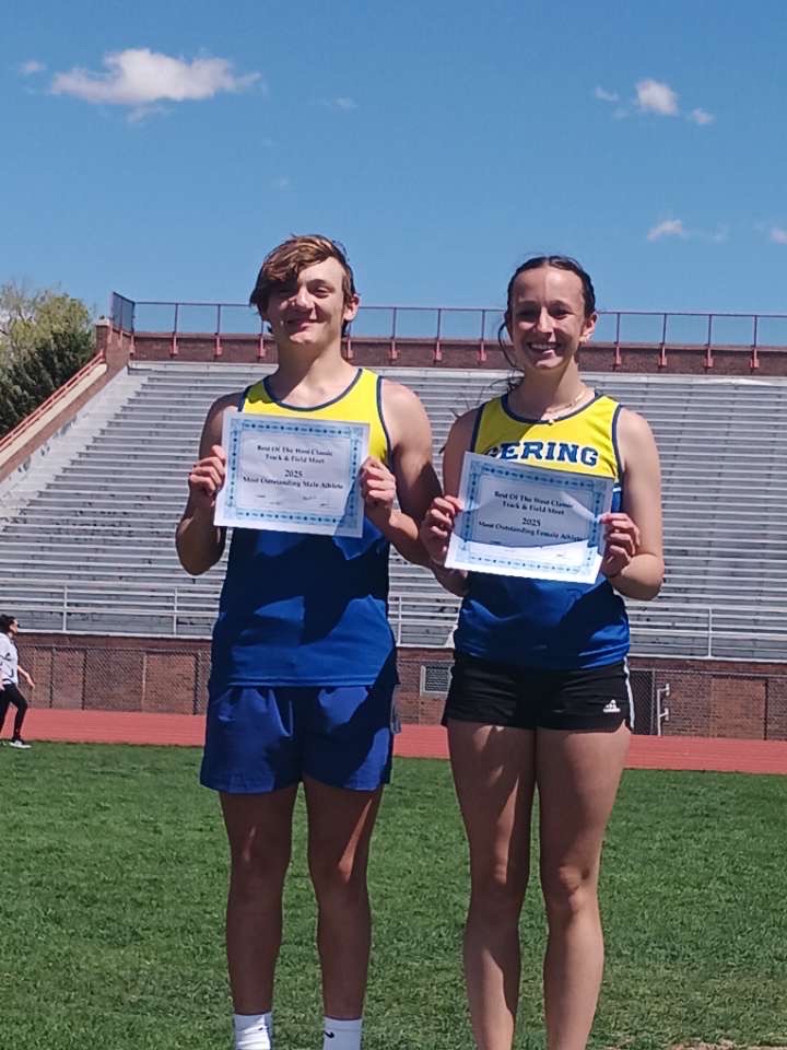 Yesterday at the Best of the West track meet in Scottsbluff, a pair of Gering Bulldogs, Garrett Wagoner and Parker Palser, brought home best athlete awards in the junior high division! (Thanks to our community for letting know about these athletes and their accomplishments!)