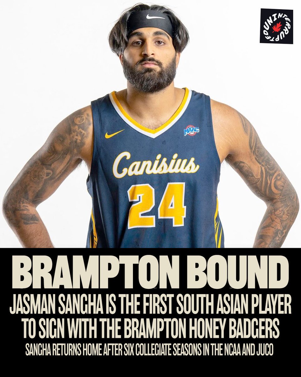 UNCanada's tweet image. BRAMPTON, STAND
@JasmanSangha_ becomes the first South Asian player in Brampton @HoneyBadgersCAN team history
He will begin his pro career in the same city he grew up in 🥲🌸