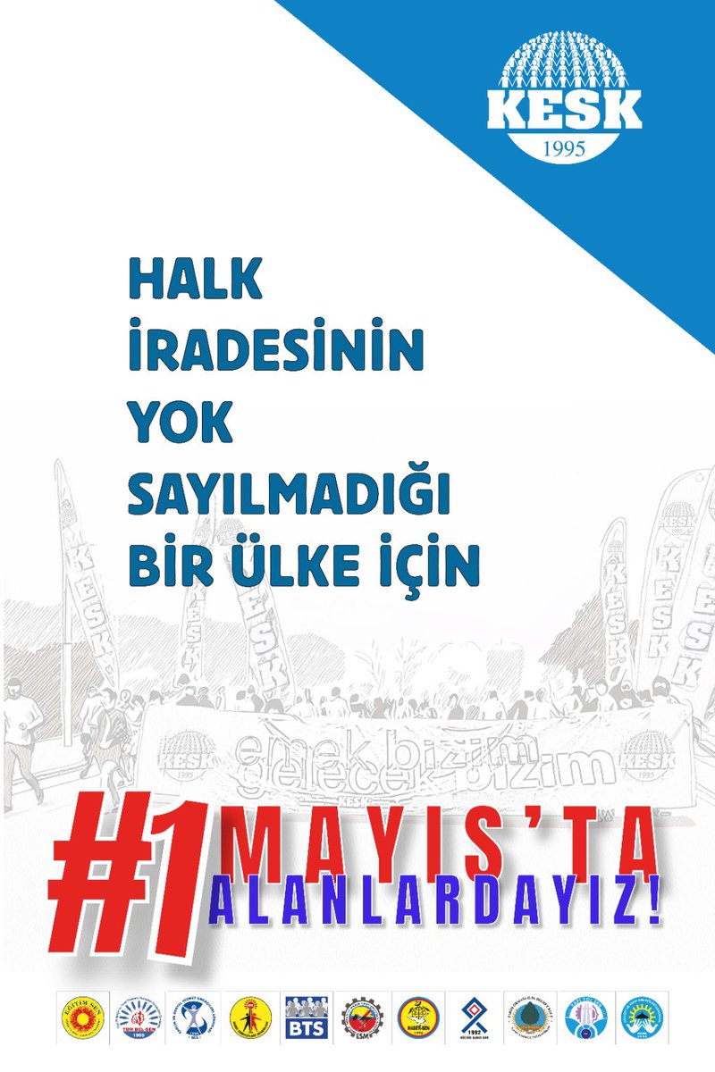 Halk iradesinin yok sayılmadığı bir ülke için #1MayıstaAlanlardayız <a href="/KESK1995/">KESK</a>