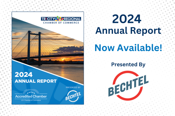 tricitychamber's tweet photo. The Regional Chamber's 2024 Annual Report highlights the Chamber's progress and accomplishments of the past year, including info on bold initiatives, strategic collaborations, innovative programs, and much more. https://t.co/iuAGefeCpf https://t.co/8lt3SFLqpQ