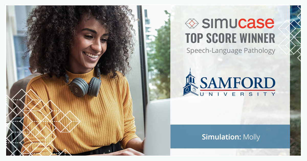 Simucase (@simucase) on Twitter photo The Simucase team extends congratulations to <a href="/SamfordU/">Samford University</a> and their👄speech-language pathology program for having this week's top score on #simucase!🏆GO #FutureSLPs #slp2b #slpeeps The Simucase team extends congratulations to <a href="/SamfordU/">Samford University</a> and their👄speech-language pathology program for having this week's top score on #simucase!🏆GO #FutureSLPs #slp2b #slpeeps