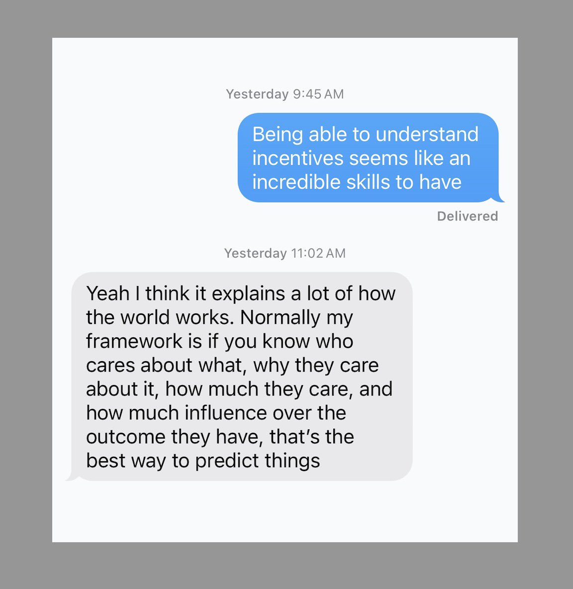I’ve recently gotten access to a very ‘well-respected’ research publication. 

After trying to pitch an investor friend on one of the investment theses, I received some valuable feedback from him. He’s an incredibly smart investor. 

The below speaks to the value of skepticism