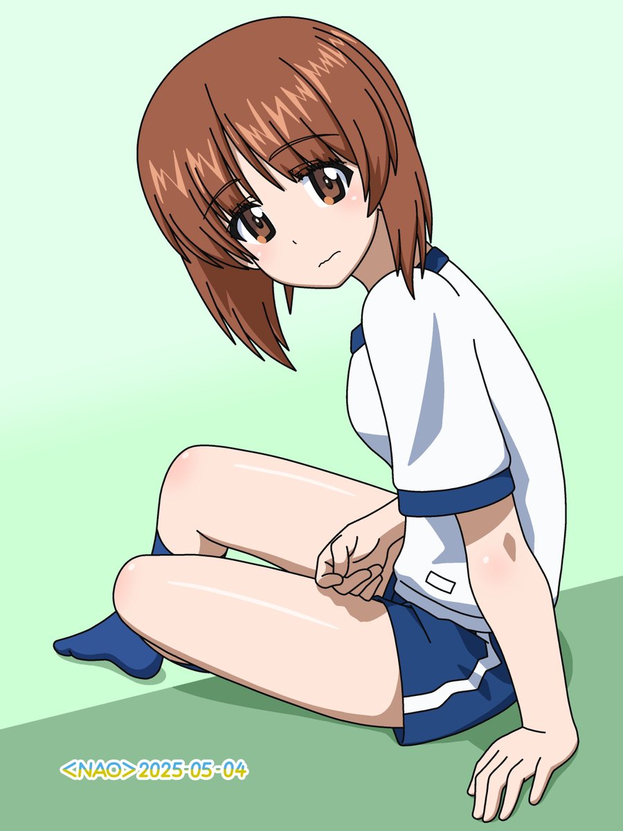 西住みほ 「ガルパン GuP garupan の西住みほです。 大洗女子学園の体操着姿です 」|＜ＮＡＯ＞ pixivでrequest待ってます!のイラスト