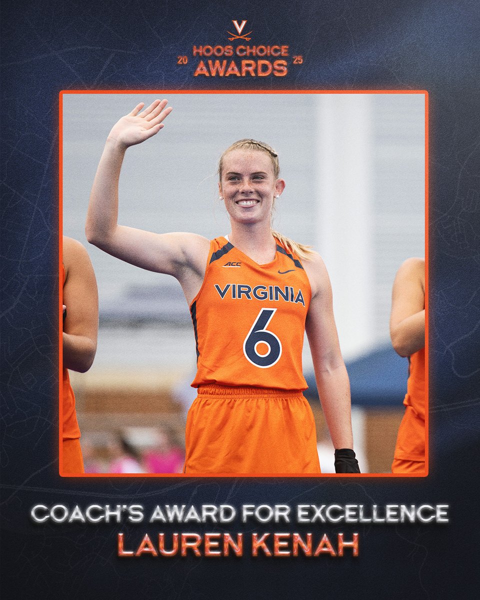 Congratulations to Lauren Kenah on winning the Coach's Award of Excellence at this year's Hoos Choice Awards #GoHoos