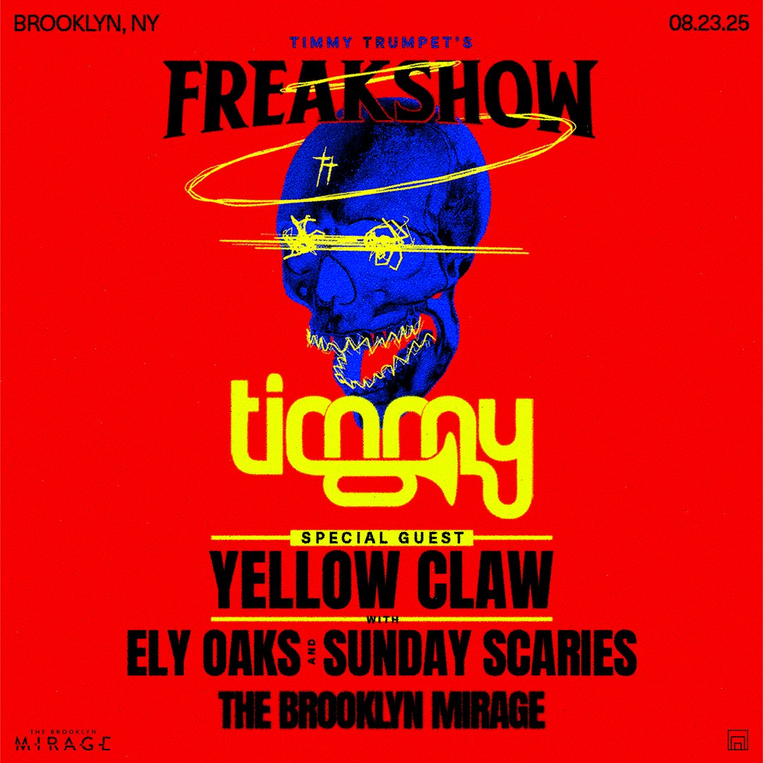 The Brooklyn Mirage (@brooklynmirage) on Twitter photo Australian powerhouse <a href="/TimmyTrumpet/">Timmy Trumpet</a> takes over The Brooklyn Mirage on Saturday, August 23 with special guest <a href="/YELLOWCLAW/">YELLOW CLAW</a> plus Ely Oaks & Sunday Scaries 🎺
Presale begins Tuesday 5/6 at 11am, sign up now → hive.co/l/timmy2025
For tables, email tableservice@avant-gardner.com Australian powerhouse <a href="/TimmyTrumpet/">Timmy Trumpet</a> takes over The Brooklyn Mirage on Saturday, August 23 with special guest <a href="/YELLOWCLAW/">YELLOW CLAW</a> plus Ely Oaks & Sunday Scaries 🎺
Presale begins Tuesday 5/6 at 11am, sign up now → hive.co/l/timmy2025
For tables, email tableservice@avant-gardner.com