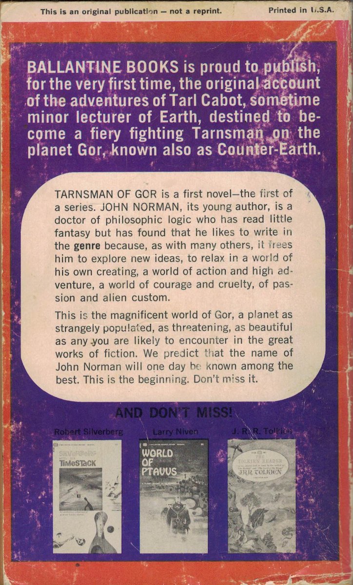 John Norman's Tarnsman of Gor.