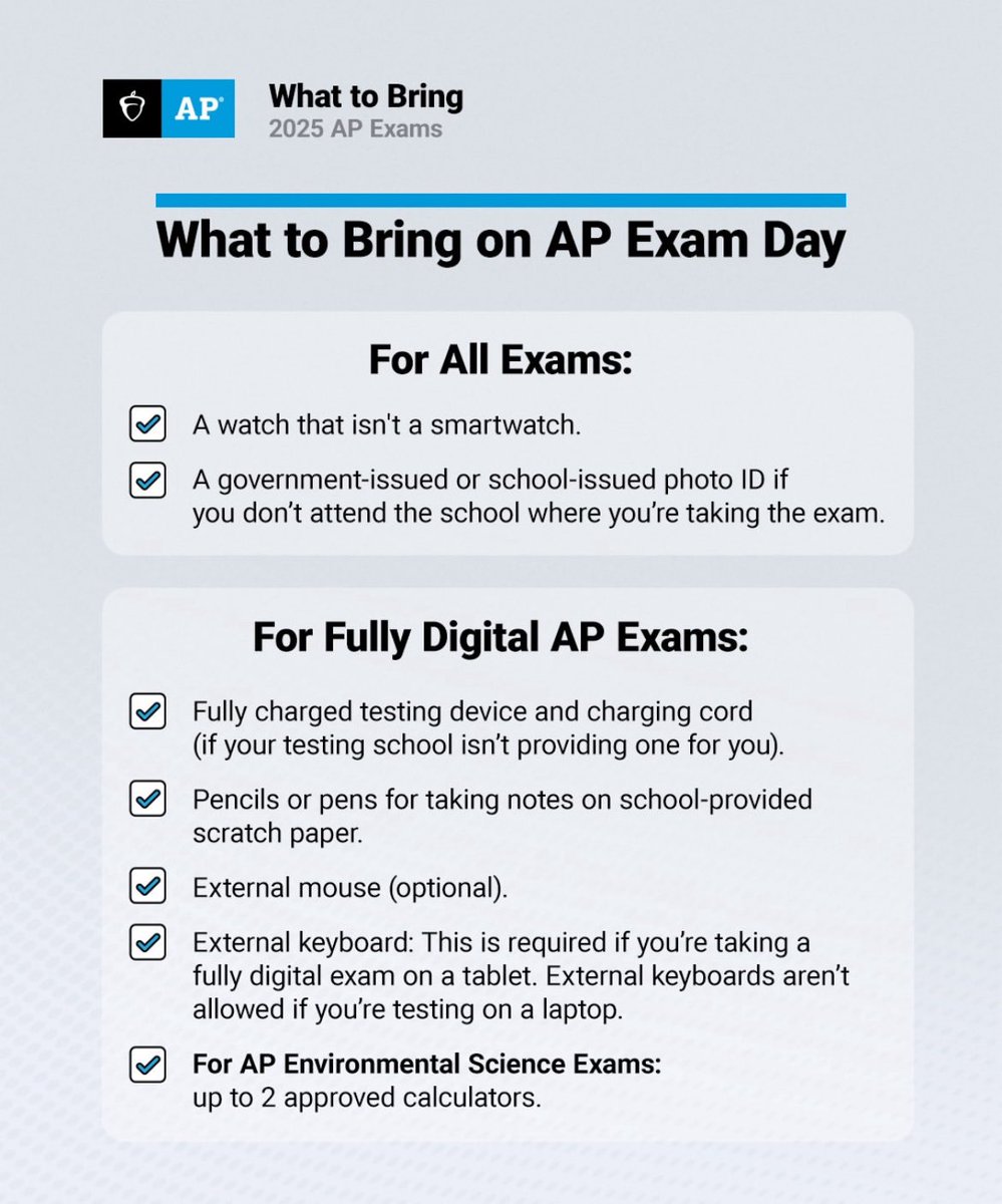 WHRHSGuidance's tweet image. AP Exams begin next week!! Make sure you are prepared and ready to go!! @DrCSJones #whpantherpathways
