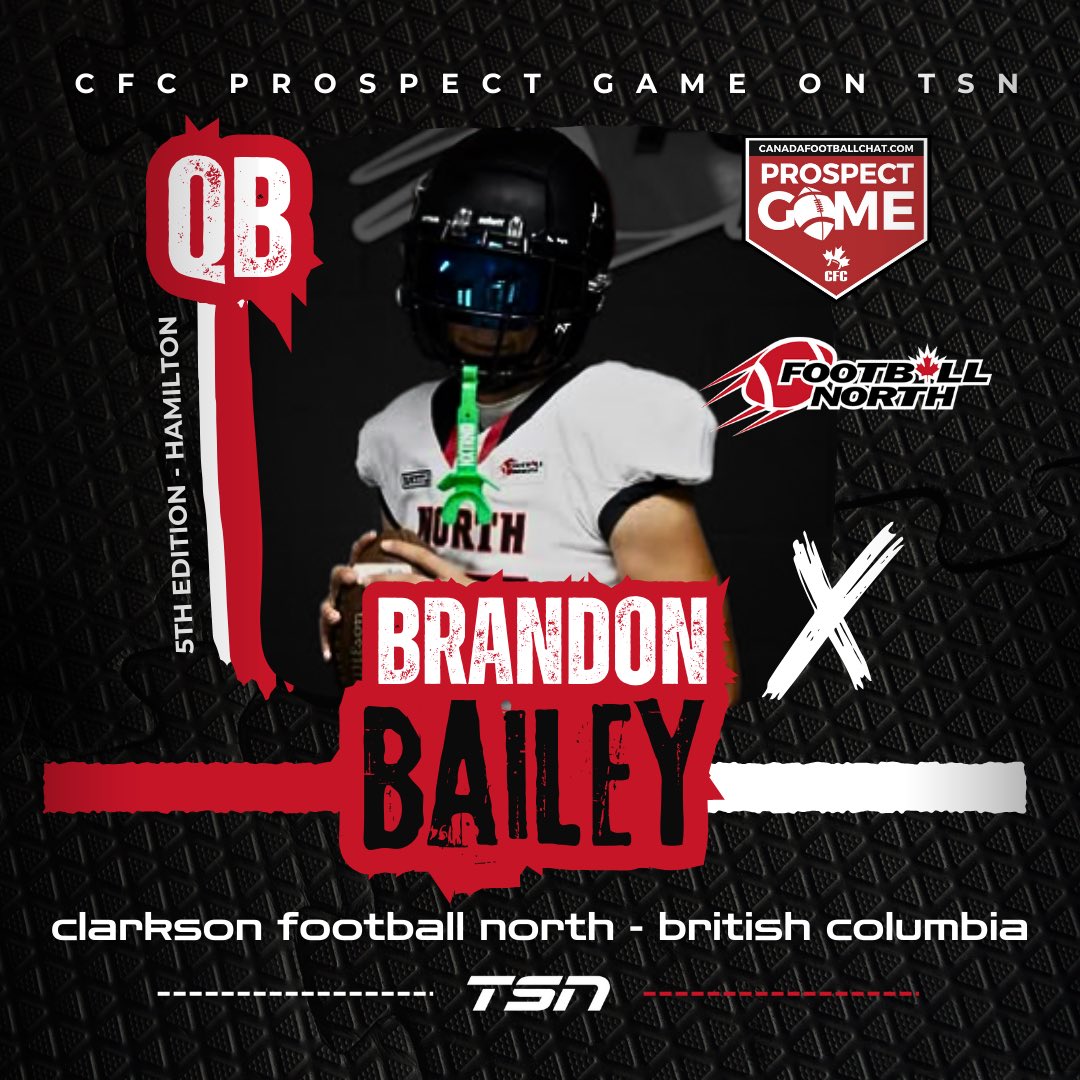 Brandon Bailey (@brand0n_bailey) on Twitter photo Thank You <a href="/chatfootball/">CanadaFootballChat</a> for inviting me to play in the upcoming CFC Prospect Game!!
<a href="/Flightclub1/">Flight Club Academy</a> <a href="/FootballNorthca/">Football North 🇨🇦</a> <a href="/coachlalonde_/">Jamie Lalonde</a> <a href="/_coach_garcia/">Edgar García</a> <a href="/BryceCoutts_HZR/">Bryce Coutts 🎙 (The HawksZone Rundown Podcast)</a> <a href="/chatfootball/">CanadaFootballChat</a> Thank You <a href="/chatfootball/">CanadaFootballChat</a> for inviting me to play in the upcoming CFC Prospect Game!!
<a href="/Flightclub1/">Flight Club Academy</a> <a href="/FootballNorthca/">Football North 🇨🇦</a> <a href="/coachlalonde_/">Jamie Lalonde</a> <a href="/_coach_garcia/">Edgar García</a> <a href="/BryceCoutts_HZR/">Bryce Coutts 🎙 (The HawksZone Rundown Podcast)</a> <a href="/chatfootball/">CanadaFootballChat</a>