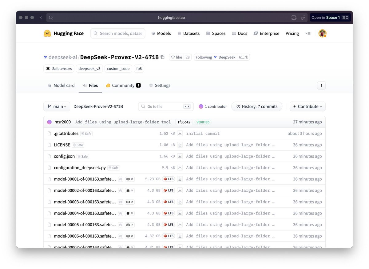 MikelEcheve's tweet image. DeepSeek-Prover-V2 may be the new benchmark in formal reasoning.
Quiet release. Loud impact.
And it’s open-source.

Bookmark this model.
It’s going to reshape the AI x Math landscape.

Follow me on X 👉 @MikelEcheve
#AI #Lean4 #TheoremProving #DeepSeek #OpenSource #Math
