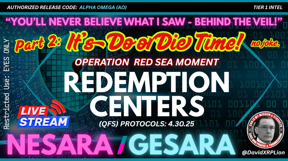 (VIDEO: PART #2) "QFS REDEMPTION CENTER-DO OR DIE TIME - NO JOKE" [MUST WATCH] 
▪️If you want to get thru it. IT'S READY TO ROLL!
beforeitsnews.com/alternative/20…

▪️A committee will oversee humanitarian projects.
▪️First impressions matter so dress appropriately
▪️At appointment they