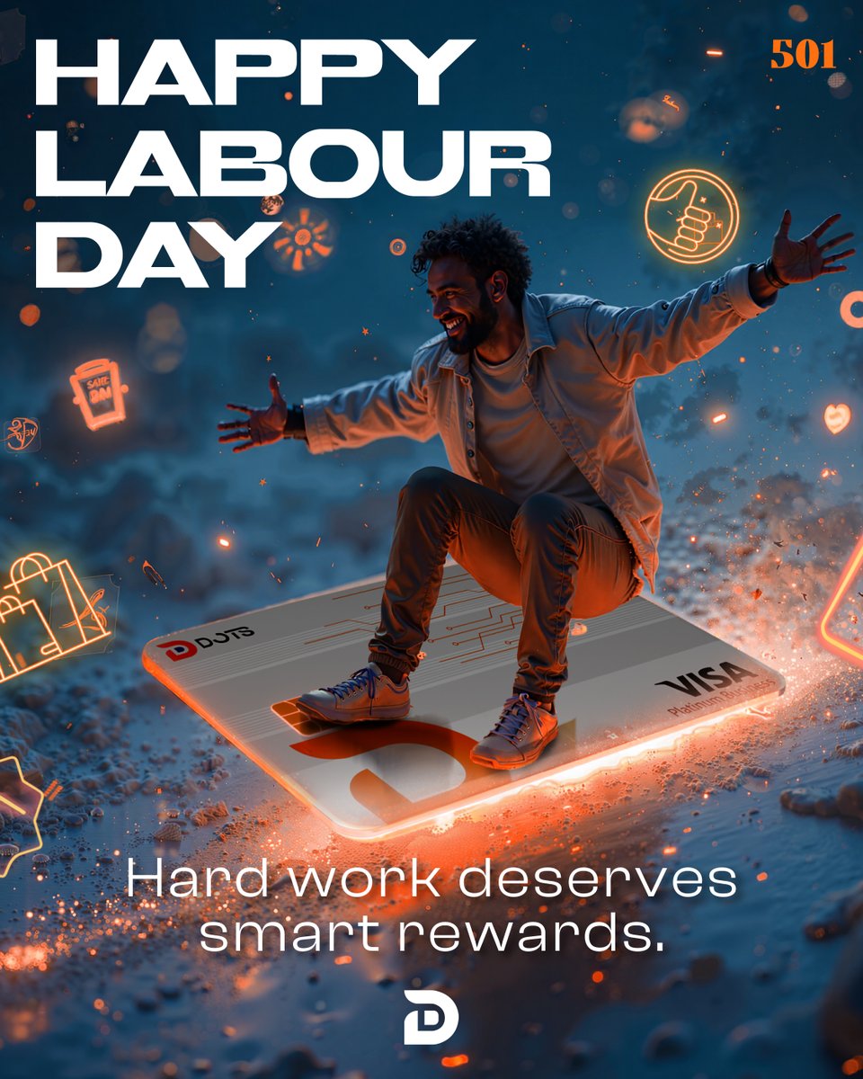 Dots_visa's tweet photo. This holiday, let your DOTS Visa Card be more than just a card—it’s your USB: Ultimate Spending Brain. 

Smarter payments. Safer crypto.
All in one swipe.
#LabourDay #CryptoCard #DOTS #SmartSpending #Visa #Web3 https://t.co/1MjQqElbst