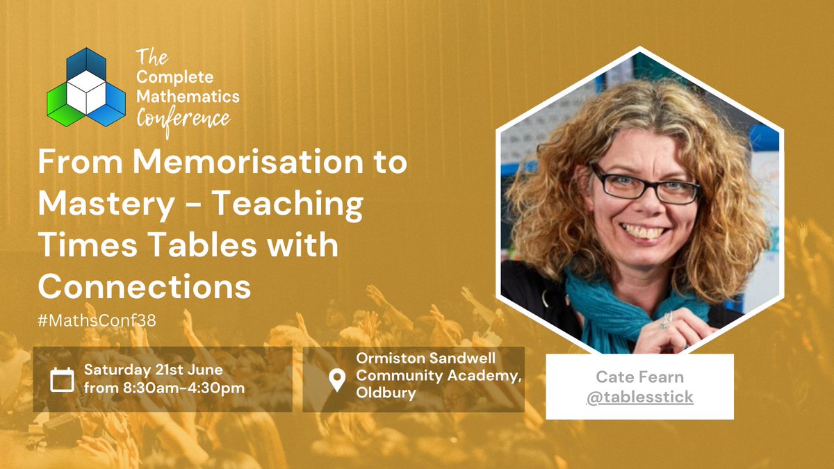 Complete Maths (@lasalleed) on Twitter photo 🔔 Another fantastic #MathsConf38 workshop announcement!
🔢 From Memorisation to Mastery - Teaching Times Tables with Connections 🎒📏
This one will be run by <a href="/tablesstick/">Times Tables Stick</a>
👉 Learn more about this workshop, propose a session and book your ticket here:
completemaths.com/community/math… 🔔 Another fantastic #MathsConf38 workshop announcement!
🔢 From Memorisation to Mastery - Teaching Times Tables with Connections 🎒📏
This one will be run by <a href="/tablesstick/">Times Tables Stick</a>
👉 Learn more about this workshop, propose a session and book your ticket here:
completemaths.com/community/math…