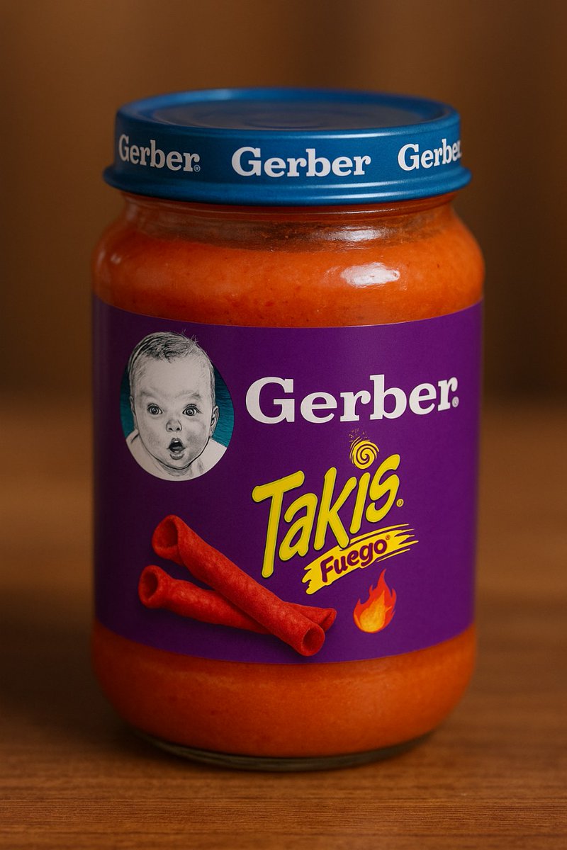 Eriz_V's tweet image. Nuevo Gerber para está nueva generación de nuevas madres como Lupita TikTok. #takis #gerber #LupitaTikTok