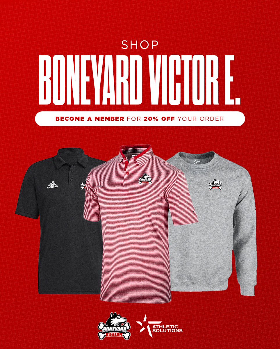 Big news, Huskie Nation — the Boneyard Victor E Shop is officially OPEN! 🐾🛒

Snag exclusive NIU gear and support Huskie student-athletes with every purchase!

PLUS, BVE members get 20% OFF all orders — join today and rep the Pack! 🔴⚫

SHOP 🔗 boneyard.athsolutions.shop