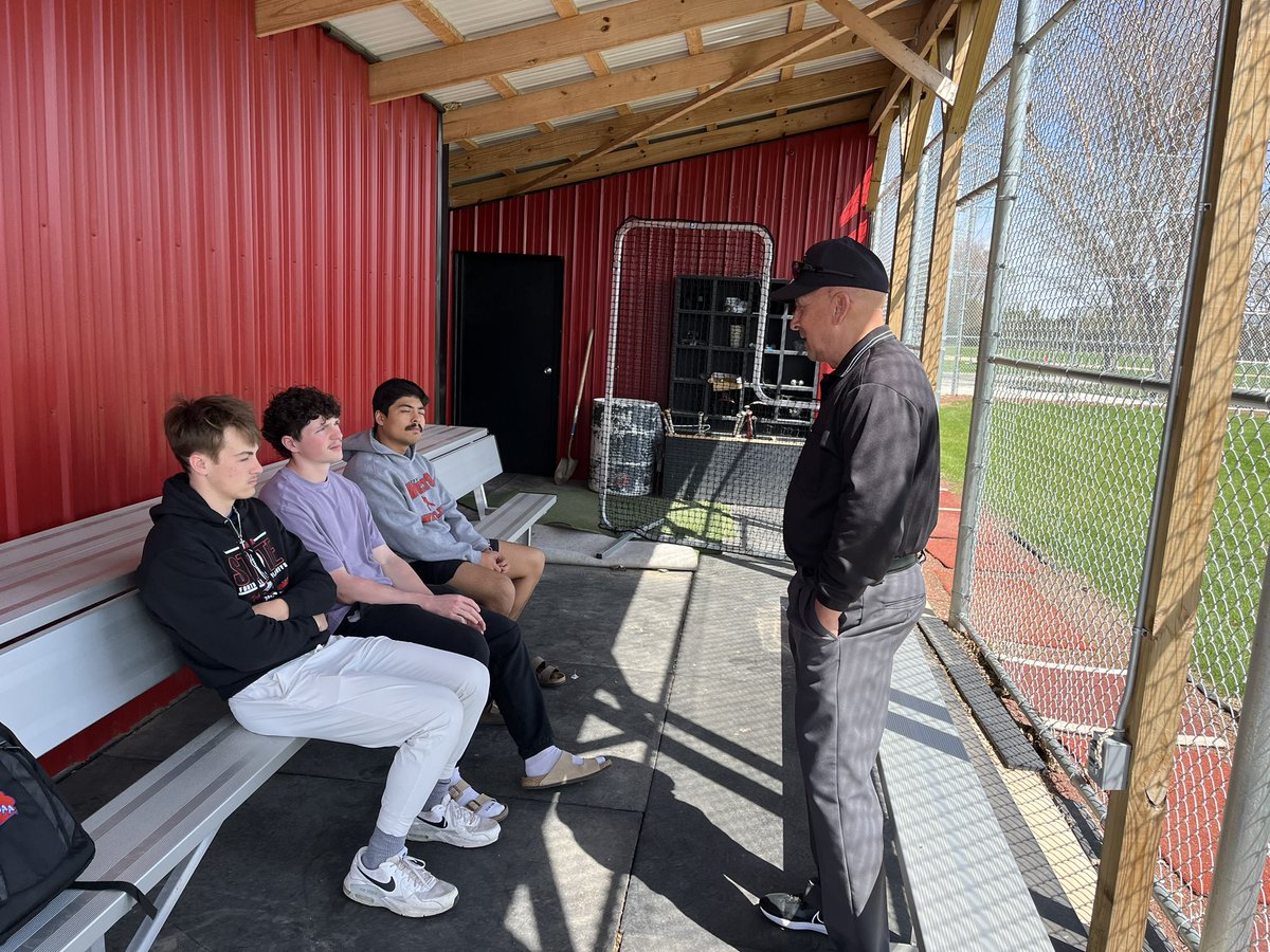 Thank you to Dan Klein and Jim Oberman for sharing your words of wisdom and umpiring fundamentals for Baseball to my beginning Official‘s class.  Appreciate you empowering, enlightning, and inspiring these young adults to go out and do great things for educational athletics.