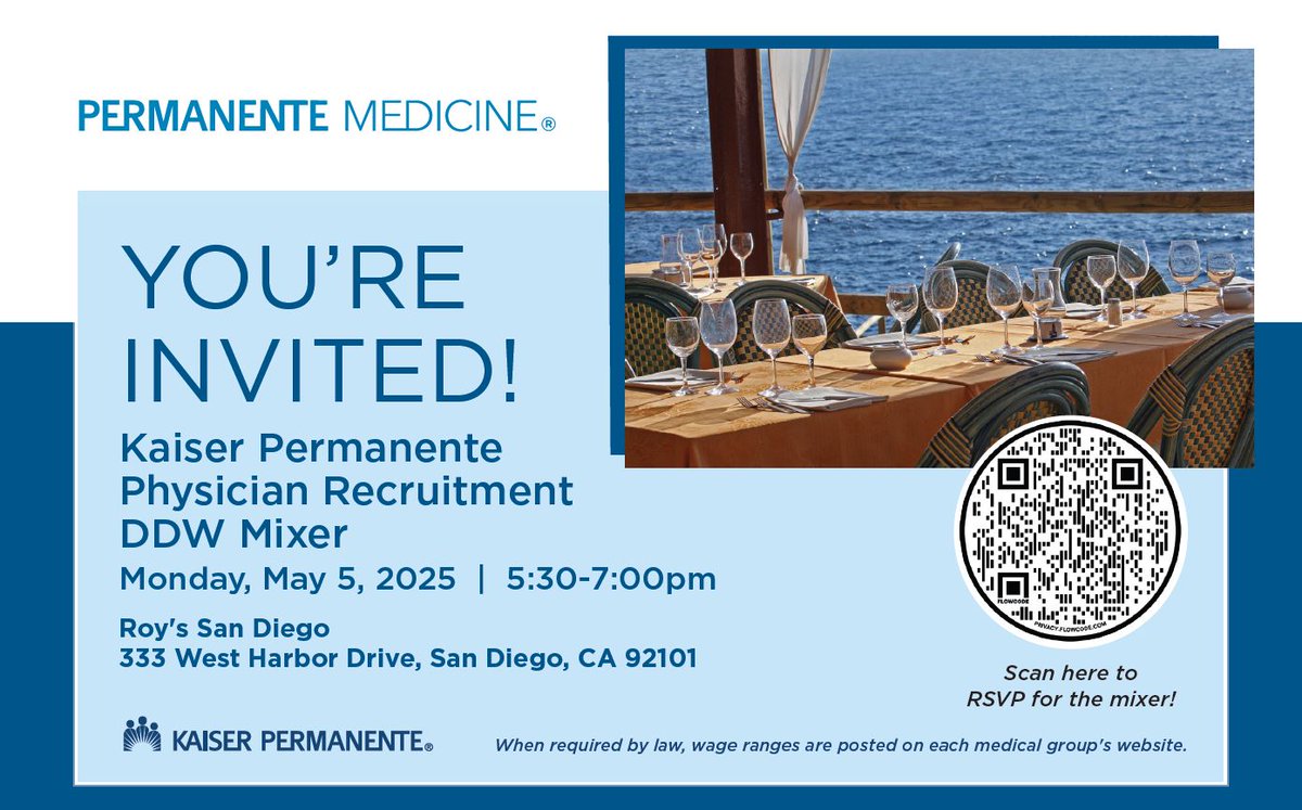 We are attending DDW to kick off May. Stop by booth 5007 to meet our recruiter. Don't forget to sign up for our May 5 mixer to learn more about our open opportunities.  Scan the QR code or sign up here: ow.ly/Sutt50VKVlv

#WeAreTPMG #DDW25
