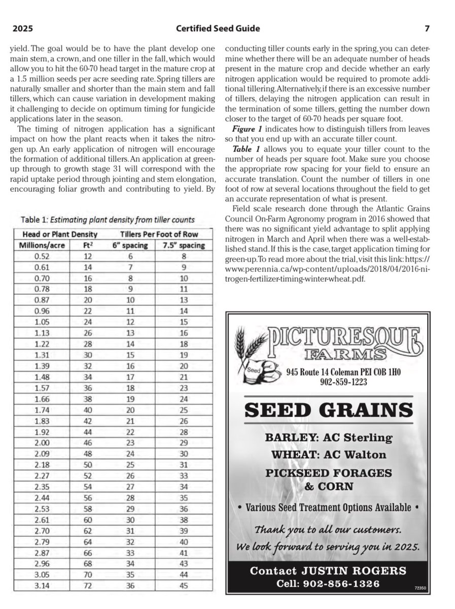 Lots of great information in the 2025 Certified Seed Guide. If you haven’t had the opportunity to review the guide it’s available online at atlanticgrainscouncil.ca/wp-content/upl… 🌾