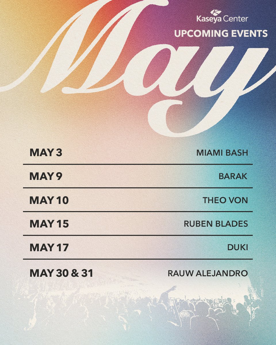 KaseyaCenter's tweet photo. We've got a range of shows this month! Who are you most excited to see? https://t.co/iaoGXCaY6p
